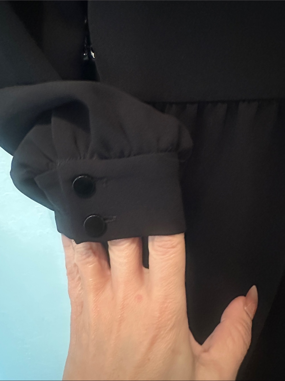 kate spade Black Long-Sleeve Wrap-Style Dress - Picture 4 of 9